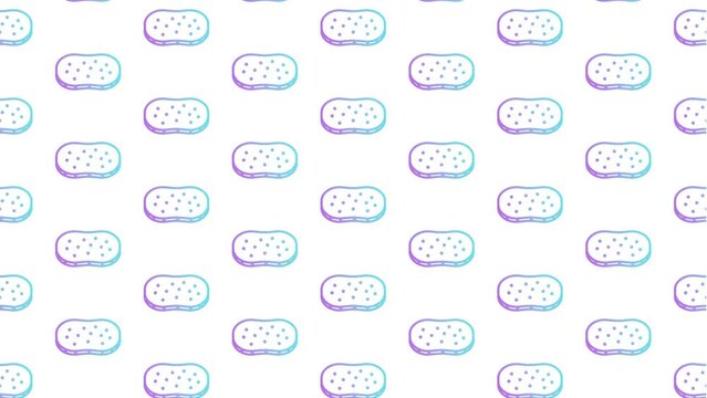 Sponge White Animated Loop Background 4K