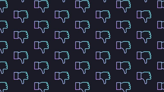 Thumb Down Dark Blue Animated Loop Background 4K