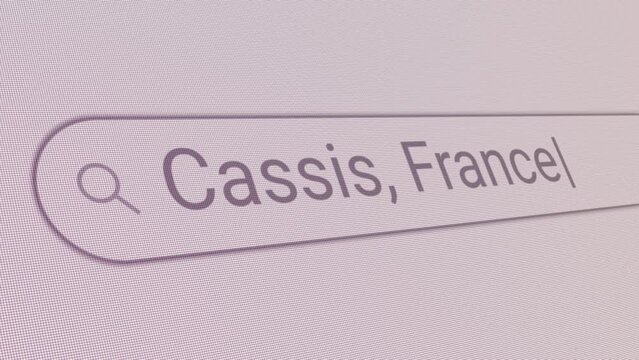 Search Bar Cassis France 
Close Up Single Line Typing Text Box Layout Web Database Browser Engine Concept