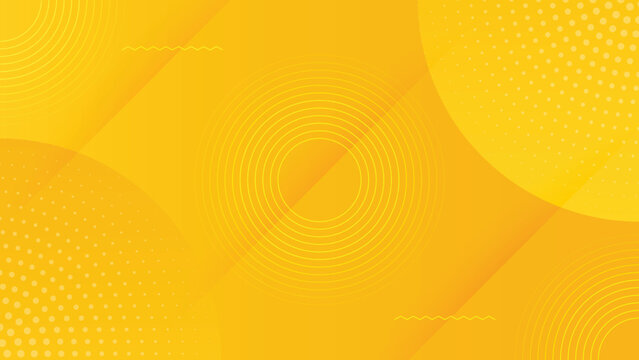 Abstract modern background yellow with circle shadow decoration