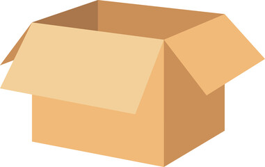 empty paper box Cartoon illustration isolated object