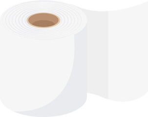 tissue paper roll Cartoon illustration isolated object