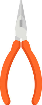 Needle nose pliers cartoon illustration isolated object