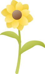 flower sunflower cartoon illustration isolated object