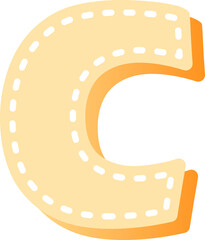 cartoon dot line typographic design art lowercase alphabet