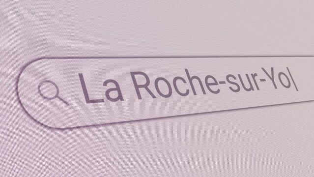 Search Bar La Roche sur Yon 
Close Up Single Line Typing Text Box Layout Web Database Browser Engine Concept