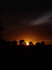 sunset in the mountains