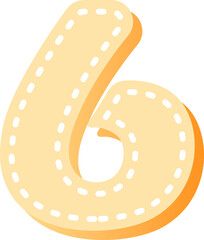 cartoon dot line typographic design art number
