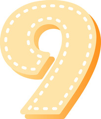 cartoon dot line typographic design art number