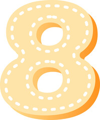 cartoon dot line typographic design art number