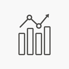 chart, diagram, business, statistic, infographic icon vector symbol illustration for mobile concept and web design
