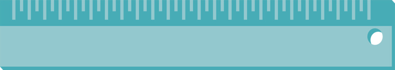 Cartoon blue ruler isolated object illustration