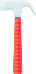 Cartoon rip claw hammer isolated object illustration