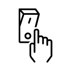 Black line icon for On off