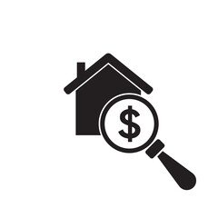 Home appraisal icon. Real estate clipart isolated on white background