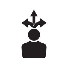 Direction personal traits icon. Simple illustration of Direction personal traits icon for web design isolated on white background