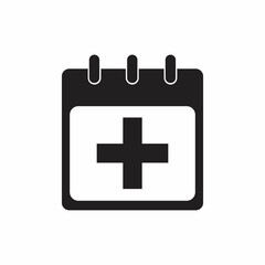 Doctor appointment icon isolated on white background. Calendar, planning board, agenda, consultation doctor