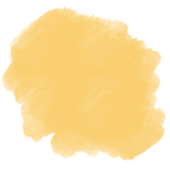 Abstract watercolor yellow brush splash illustration