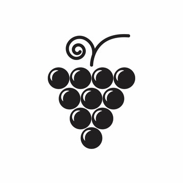 Grape fruit icon isolated on white background. Logo design template element.