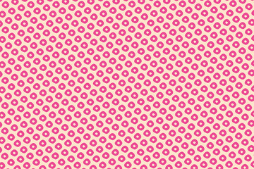 The pink seed stitch pattern on the beige background