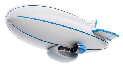 Zeppelin on transparent background. © Destina