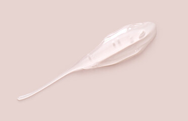 texture gel serum on beige background