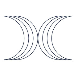 Monoline geometric. Transparent PNG.