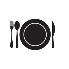 a plate and a serving nolan icon. Simple thin line, outline of hotel icons for ui and ux, website or mobile application