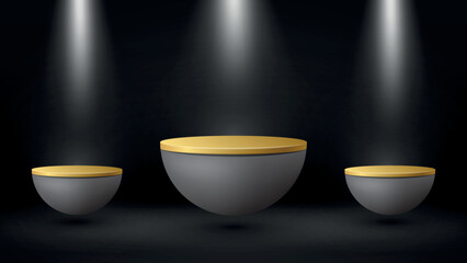 Golden podium background