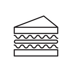 Sandwich line icon. Lunch, snack, toast. Food concept