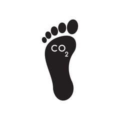 carbon footprint environmental damage global warming symbol