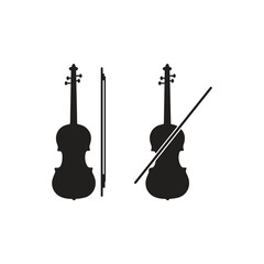 Violin flat icon desing.