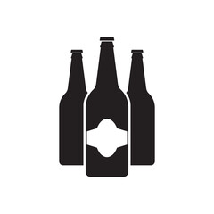Monochrome Beer bottles icon