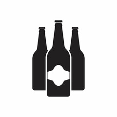 Monochrome Beer bottles icon
