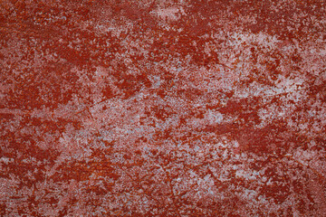 Rusty metal texture. Red metallic paint aged textured background. Natural weathered paint texture background.