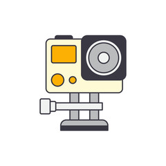 Action Camera icon in color, isolated on white background 