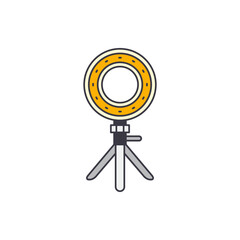 Ring light icon in color, isolated on white background 