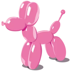 Fotobehang chien ballon rose © jenny_b