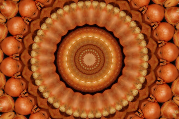 Art design of a circular mandala symbolizing the sun.