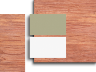 Elegant business card on wood mockup
