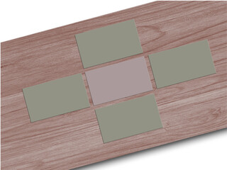 Elegant business card on wood mockup