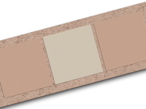 Square minimal business card on wood mockup