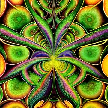 illustration abstract cannabis trip