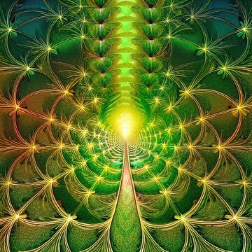illustration abstract cannabis trip