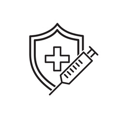 medical vaccine icon syringe symbol
