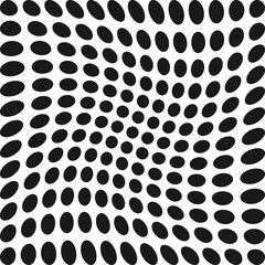 Twisted Large Dot Circles Halftone Pattern