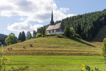 Small church on the hill in the Black Forest. Germany