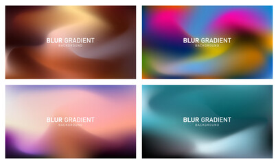 Naklejka na ściany i meble Colorful modern gradient blur background design