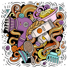 Hair Salon cartoon vector illustration