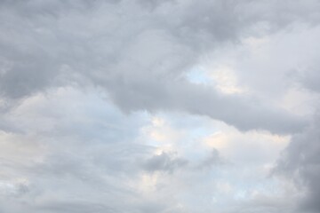 Picturesque view of sky with heavy rainy clouds